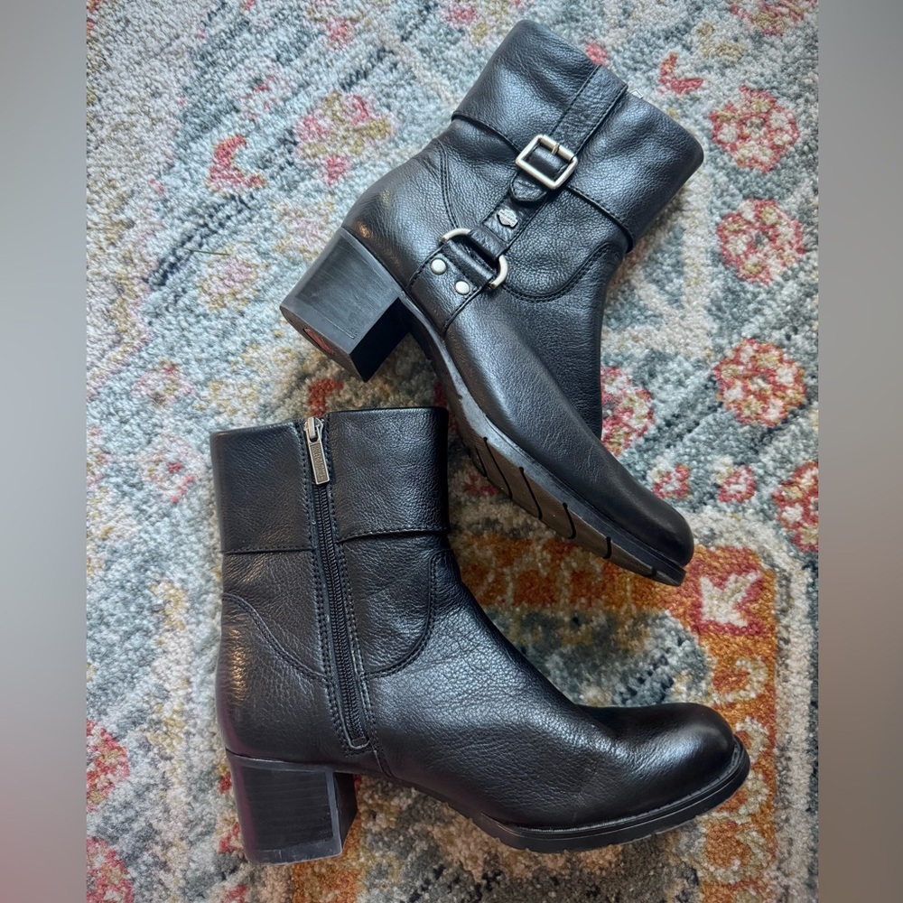 Harley Davidson | Sadie Black Leather Cuff Boots